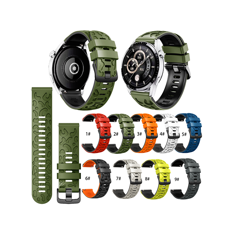 Quickrelease Silicone Two-Tone Watch Strap 22mm Suitable For Garmin/Samsung/Huawei/Suunto And Other Brand Watch Strap Replacement