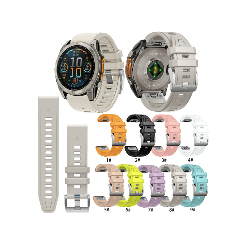 Suitable For Garmin Fēnix 5s/Fēnix 6s/Fēnix 7s/Fenix8-43mm Quickfit Silicone Two-Color Watch Strap 20mm