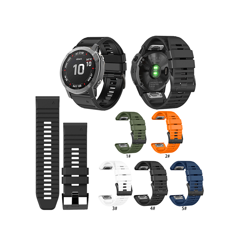 Suitable For Garmin Fenix5x/6x/7x/8-51mm Quickfit Silicone Two-Color Watch Strap 22mm