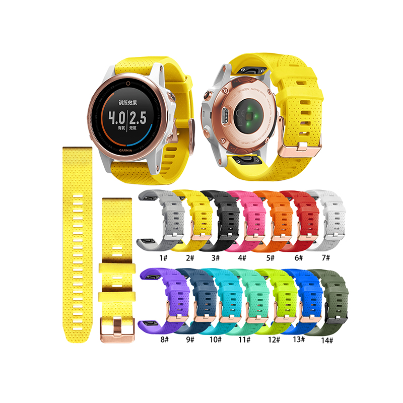 Suitable For Garmin Fēnix 5s/Fēnix 6s/Fēnix 7s/Fenix8-43mm Quickfit Silicone Two-Color Watch Strap 20mm