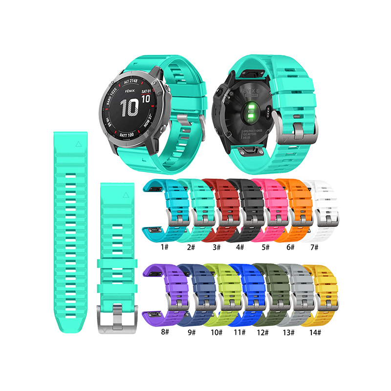 Suitable For Garmin Fēnix 5s/Fēnix 6s/Fēnix 7s/Fenix8-43mm Quickfit Silicone Two-Color Watch Strap 20mm