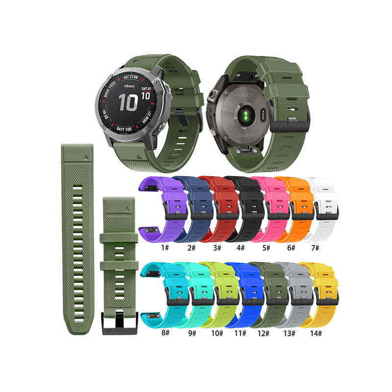 Suitable For Garmin Fenix5/6/7/8-47mm Quickfit Silicone Two-Color Watch Strap 22mm