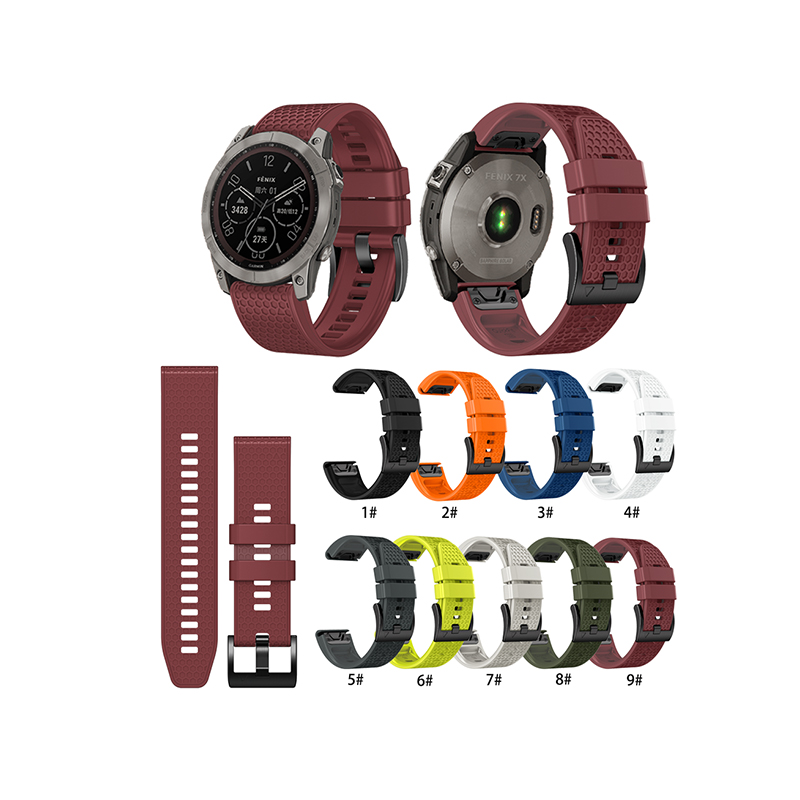 Suitable For Garmin Fenix5x/6x/7x/8-51mm Quickfit Silicone Two-Color Watch Strap 22mm