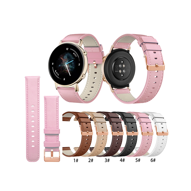 Suitable For Samsung Galaxy Watch 4.5.6.7 Leather Strap 20mm
