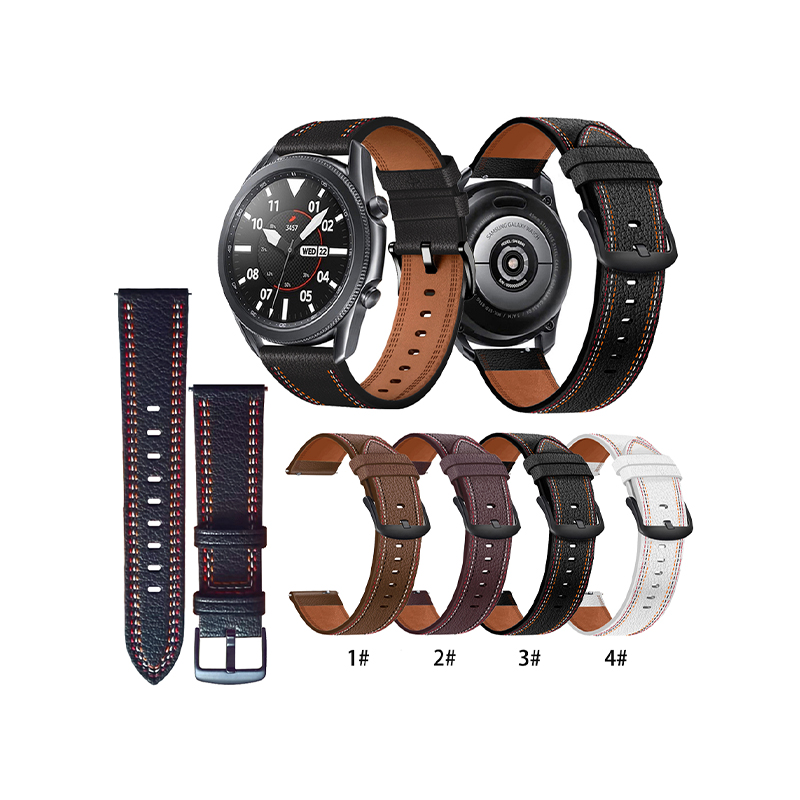 Suitable For Samsung Galaxy Watch 4.5.6.7 Leather Strap 20mm