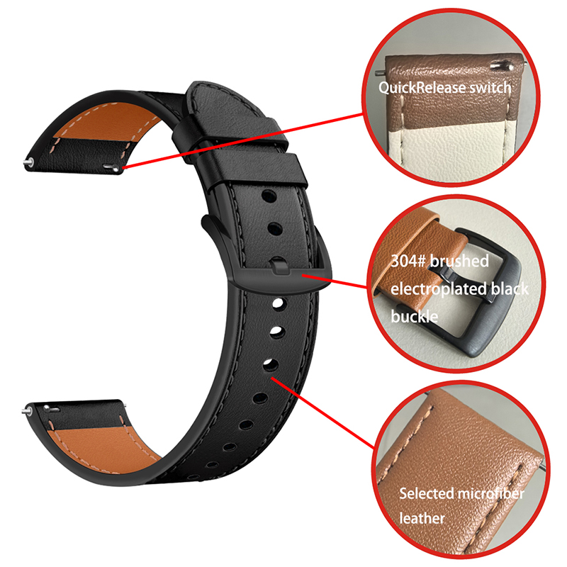 Suitable For Huawei Watch GT-46mm Leather Strap 22mm