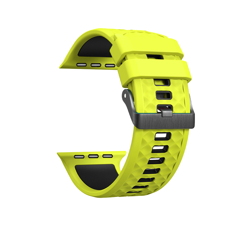 Suitable For Apple Watch/Iwatch42/44/45/49 Dial Silicone Two-Color Strap