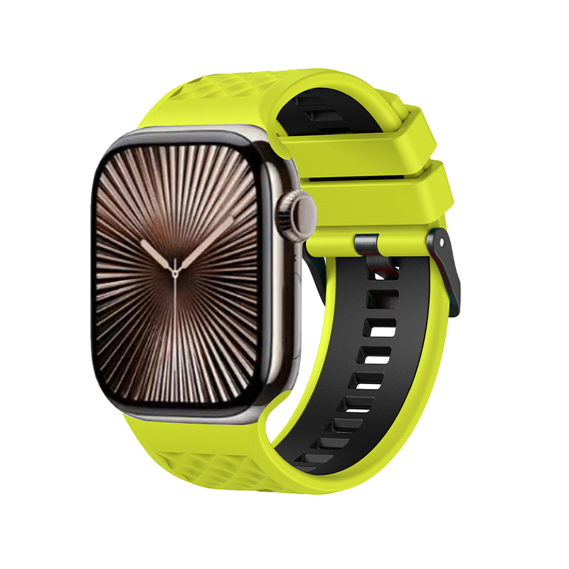 Suitable For Apple Watch/Iwatch42/44/45/49 Dial Silicone Two-Color Strap