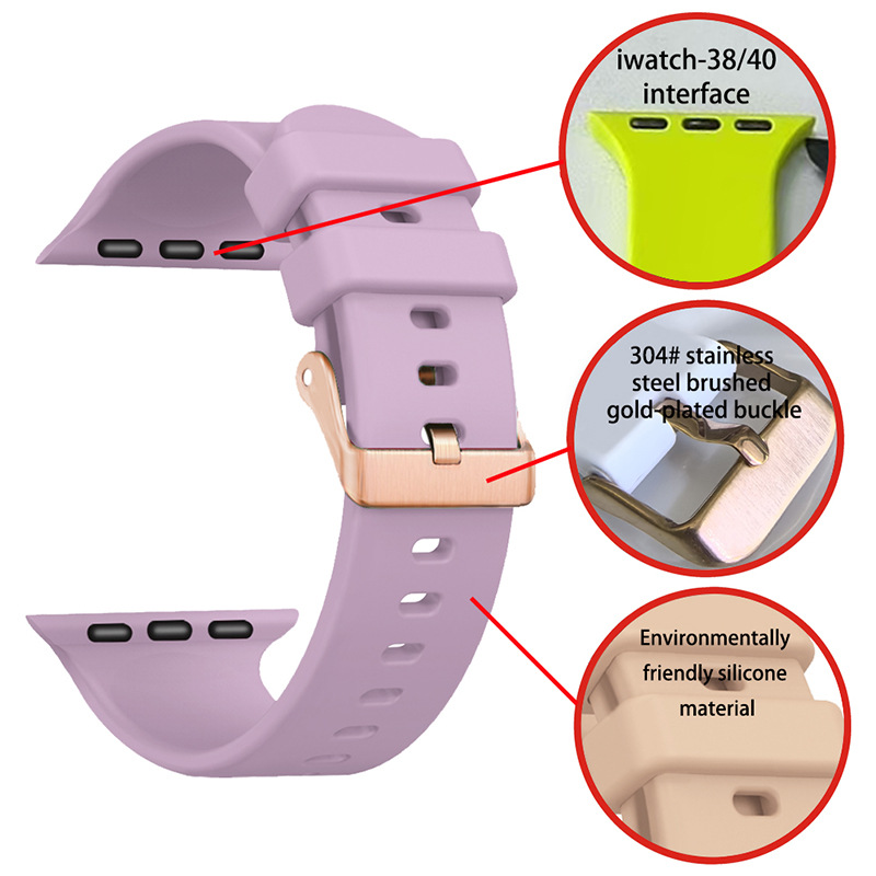 Suitable For Apple Watch/Iwatch38/40/41 Dial Silicone Strap