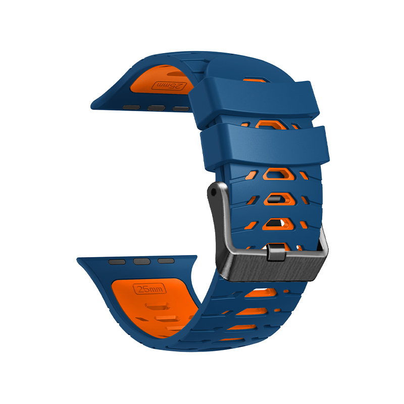 Suitable For Apple Watch/Iwatch42/44/45/49 Dial Silicone Two-Color Strap