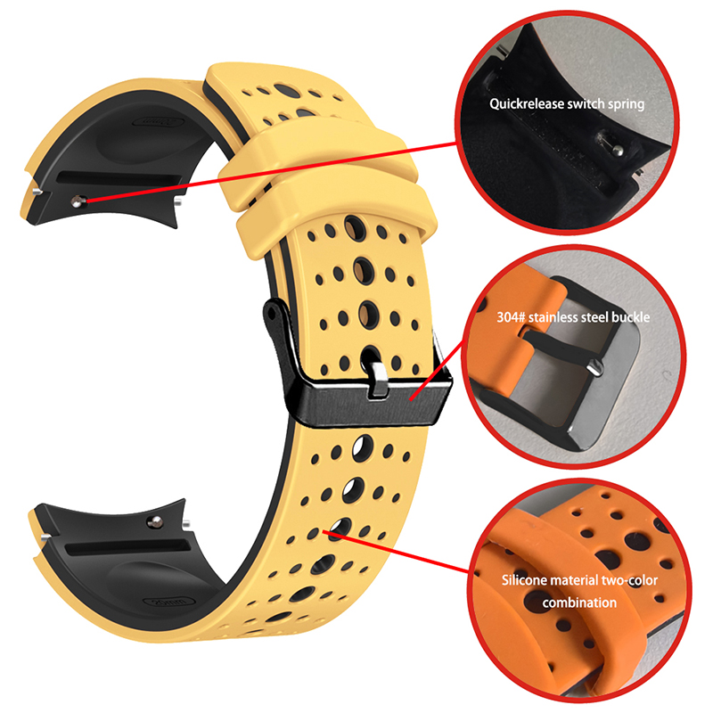Suitable For Samsung Galaxy Watch Ultra Silicone Two-Color Strap