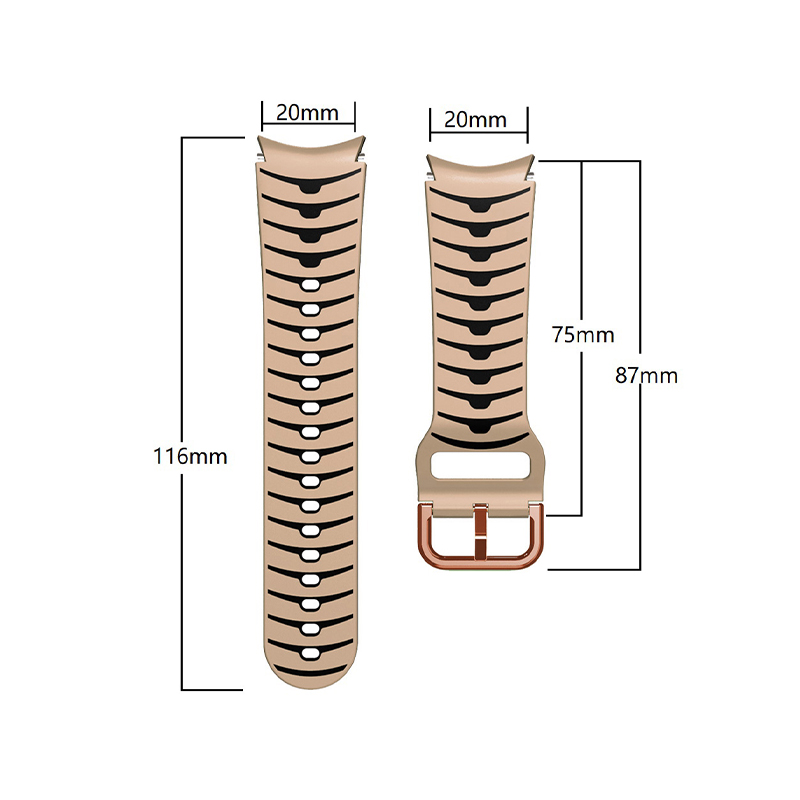 Suitable For Samsung Galaxy Watch Ultra Silicone Two-Color Strap