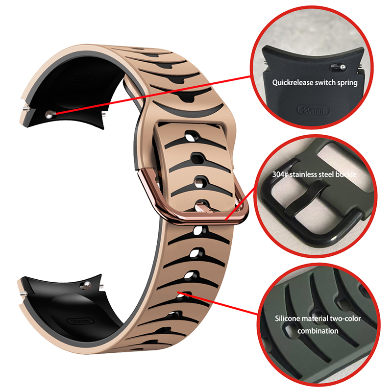 Suitable For Samsung Galaxy Watch Ultra Silicone Two-Color Strap
