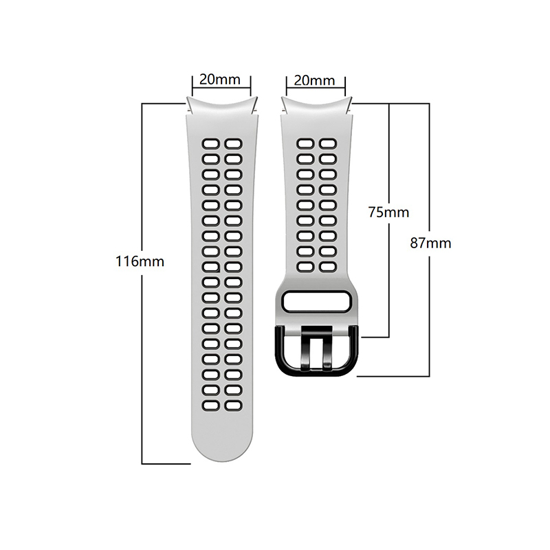 Suitable For Samsung Galaxy Watch Ultra Silicone Two-Color Strap
