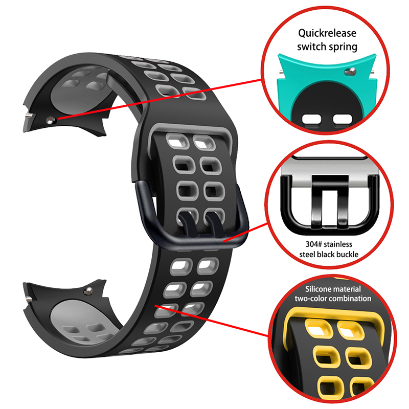 Suitable For Samsung Galaxy Watch Ultra Silicone Two-Color Strap