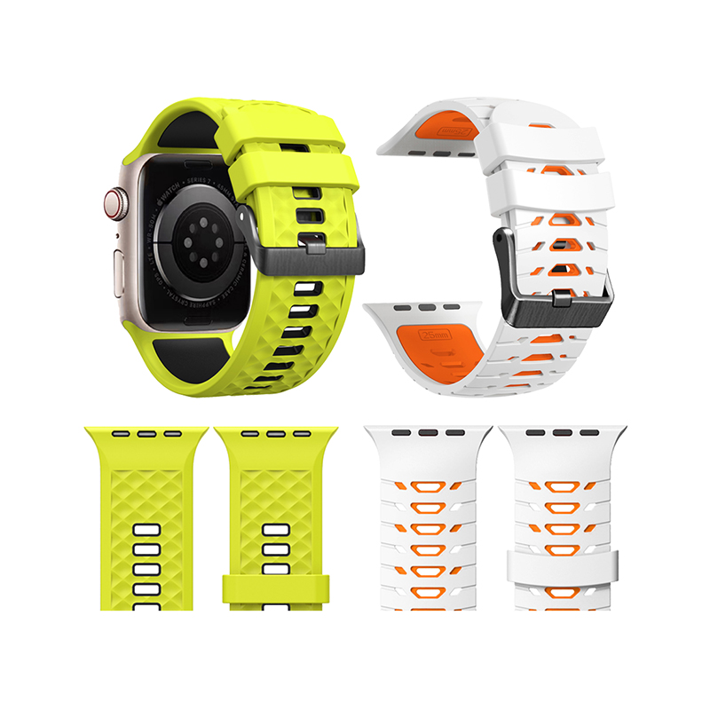 Is the silicone two-color strap fashionable and versatile?